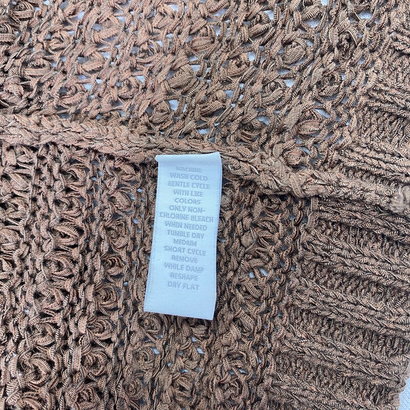 100-0454 Charter Club, Brown, Size: Small brown short sleeve cardigan 61% acrylic 39% nylon   Good Condition