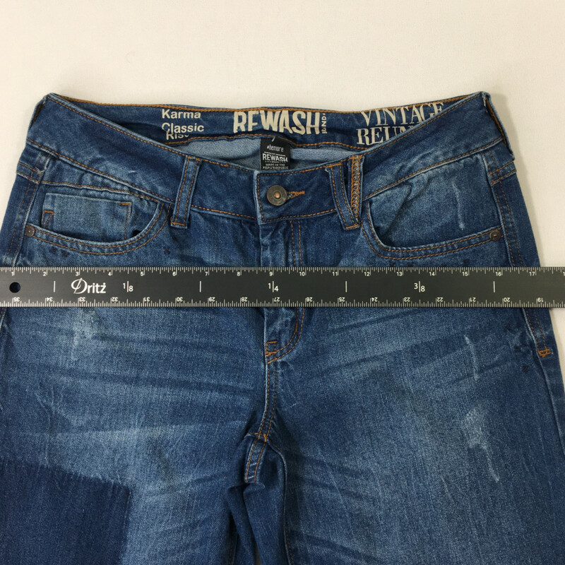 100-0311 Rewash, Denim, Size: 29 Karma classic rise patch jeans denim  Good  Condition