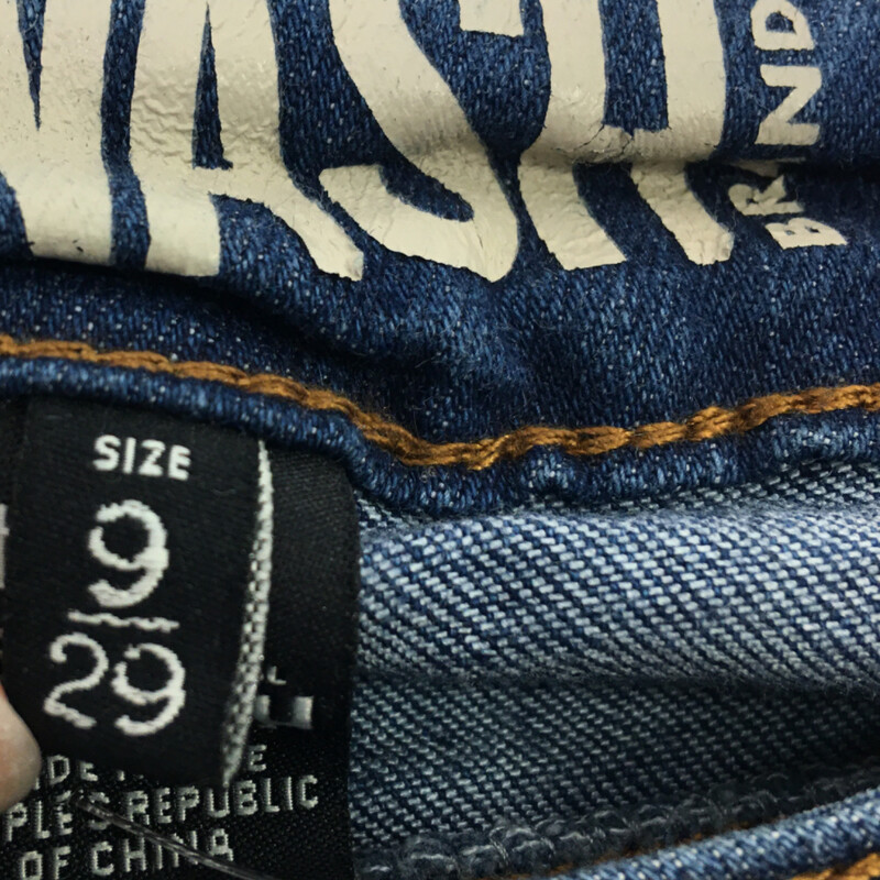 100-0311 Rewash, Denim, Size: 29 Karma classic rise patch jeans denim  Good  Condition