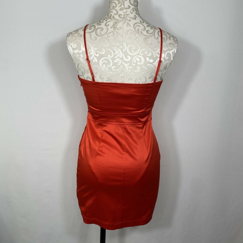 125-036 Forever 21, Red, Size: Small shiny red dress with thin straps 55% polyester 43% cotton 2% spandex  good