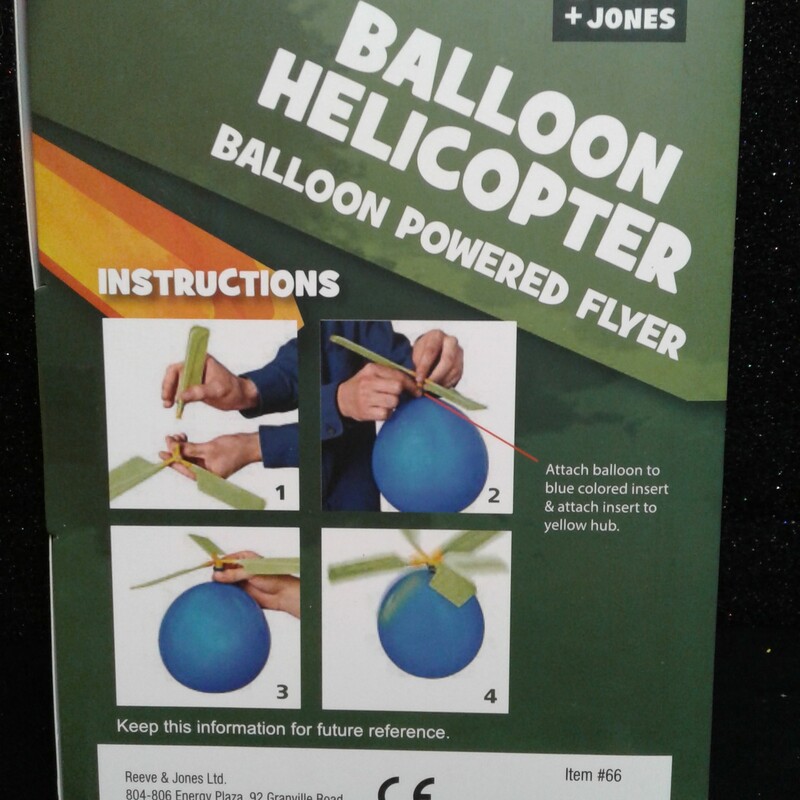 Balloon Powered Helicopte, 8+, Size: Balloons