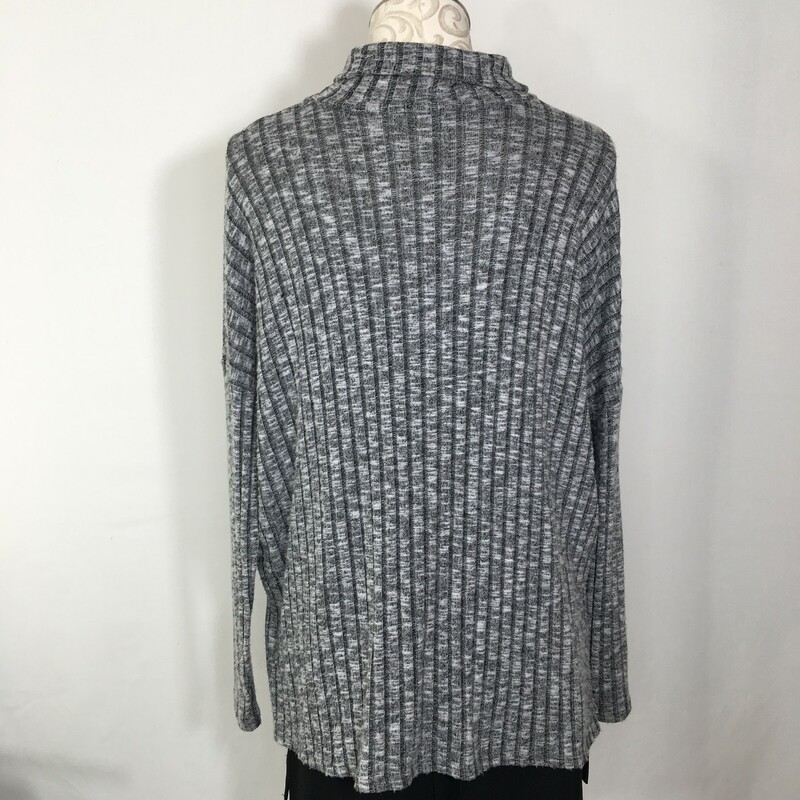 100-0273 American Eagle, Grey, Size: Medium light ribbed turtleneck loose sweater 49% polyester 46% viscose 5% elastane   Good Condition