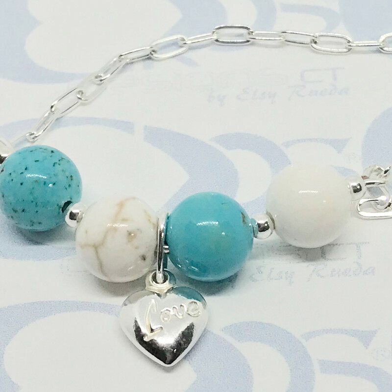 Yoly Ne0027-ph Wb 18, White-bl, Size: Necklace
Swarovski Pearls-Puffed Heart Charm