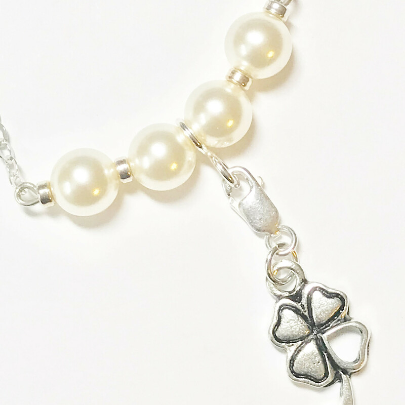 Karly Ne0016-c 16, Cream, Size: Necklace<br />
Sterling Silver Accessories-8mm. Swarovski Pearls-Charms Sets: Depending on Selected Set could be  Sterling Silver or Silver Plated-Chain Length: 16