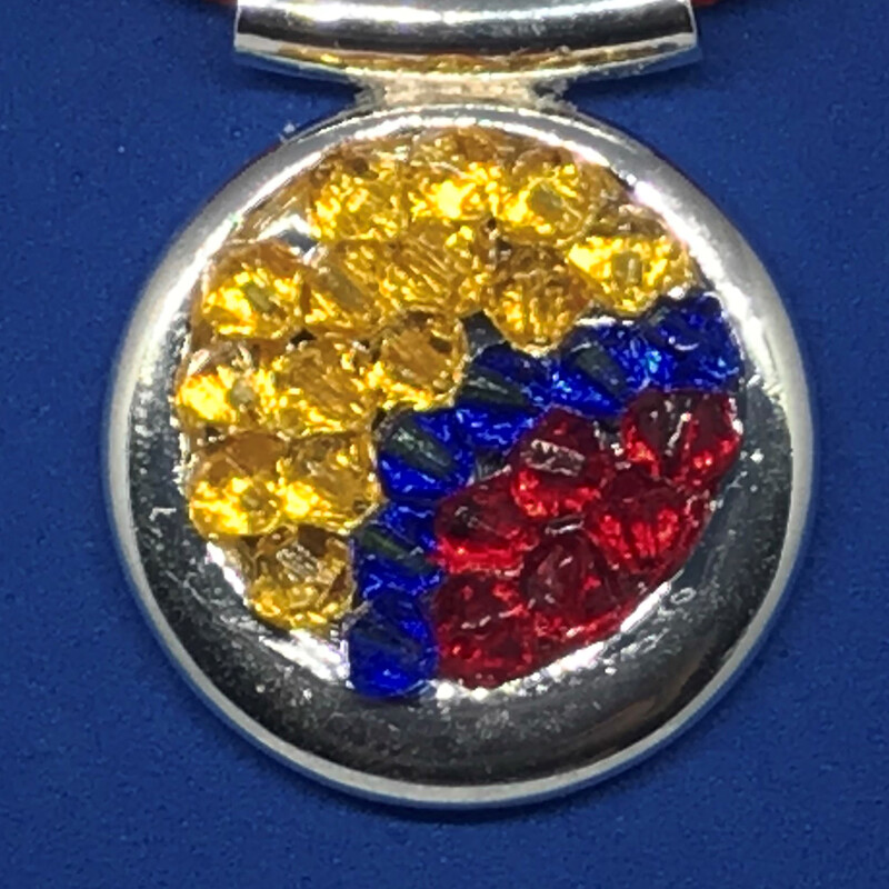 Nylon Necklace #1 Ne0043-, Tricolor, Size: Necklace<br />
Silk Nylon Cord - Silver Plated Pendant