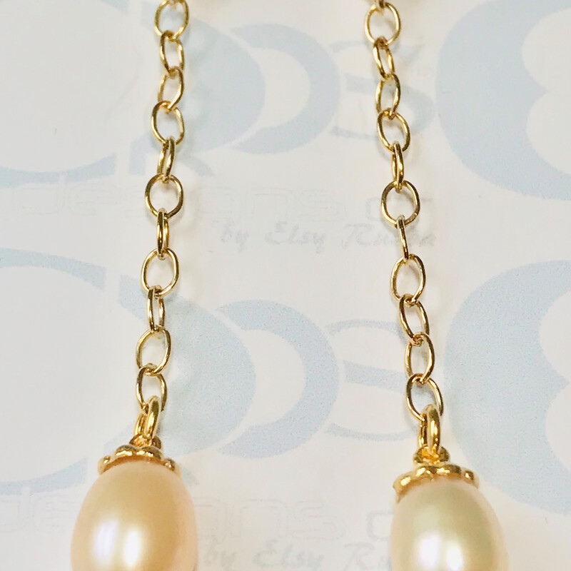 Egf-011 Ea0011-p, Peach, Size: Earrings<br />
Freshwater Cultured Pearls-Gold Filled Accessories-14kt Gold Filled Earstuds