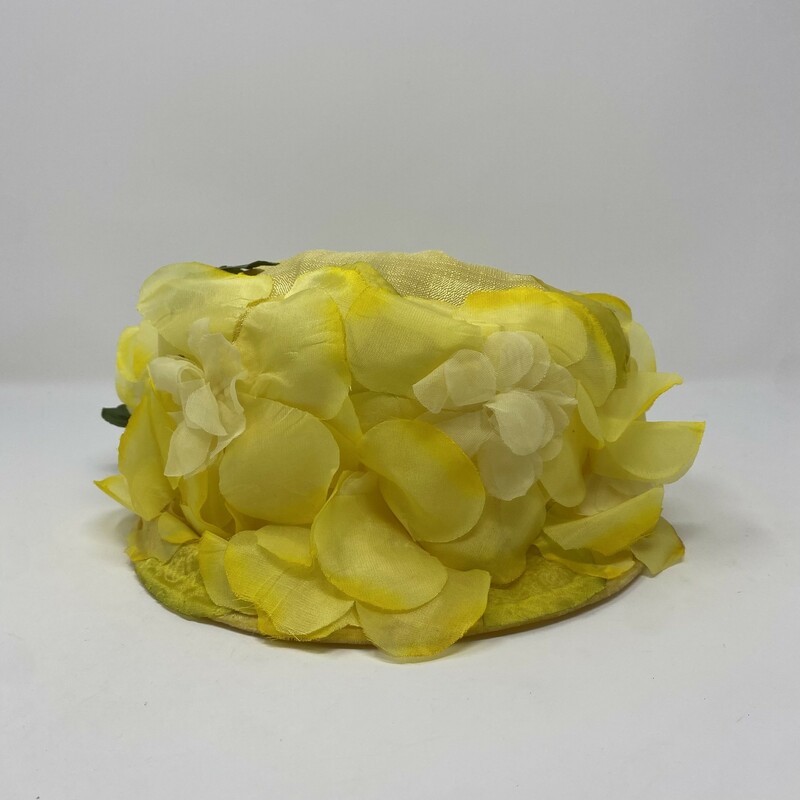 Small Flower Hat With Gre, Yellow, Size: Hats