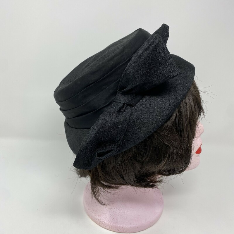 Small Hat With Bow On Sid, Black, Size: Hats union ade 6