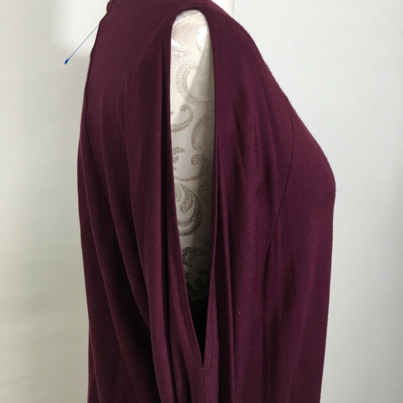105-002 The Limited, Burgandy, Size: Small Dress 95% Rayon  5% Spandex   new with tag cold shoulder dress