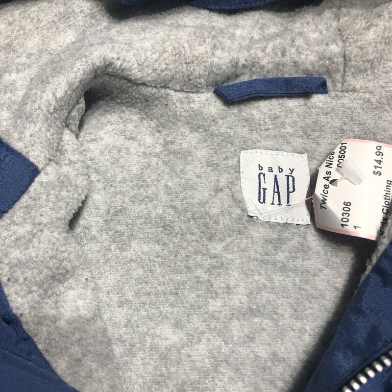 Gap Fleece Lined Jacket, Blue, Size: 3Y
