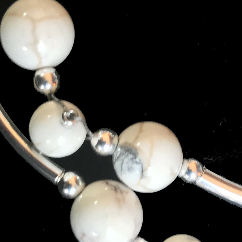 Mimi Br0019-mw 6.5, Marble W, Size: Bracelet
8&6mm. Swarovski Pearls-Silver Plated Accessories