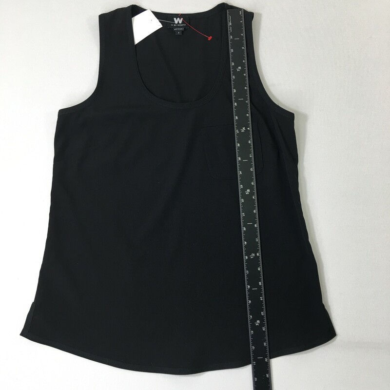 107-055 W By Worth, Black, Size: 2 Black tank style shirt 100% Polyester
