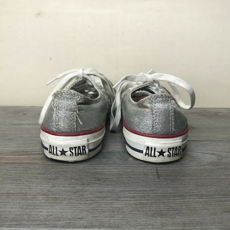 Converse Lace Up Glitter, Silver, Size: 5.5<br />
US 5.5 WOMEN