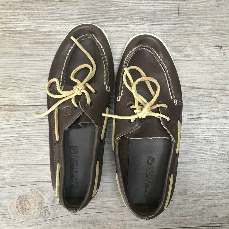 Sperry Boat Shoes, Brown, Size: 5Y