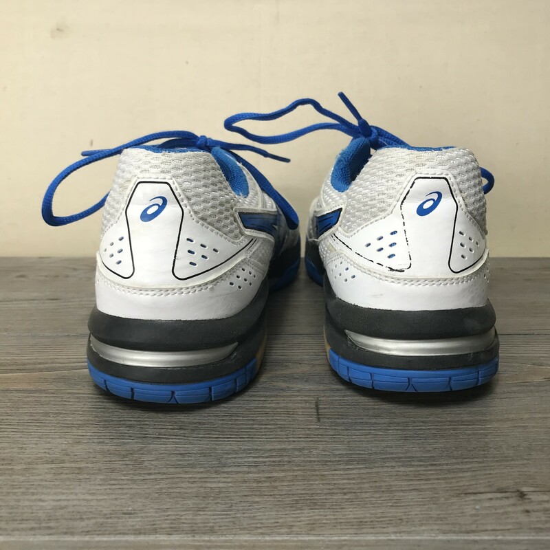 Asics Running Shoes, White/bl, Size: 7<br />
US 7 MEN