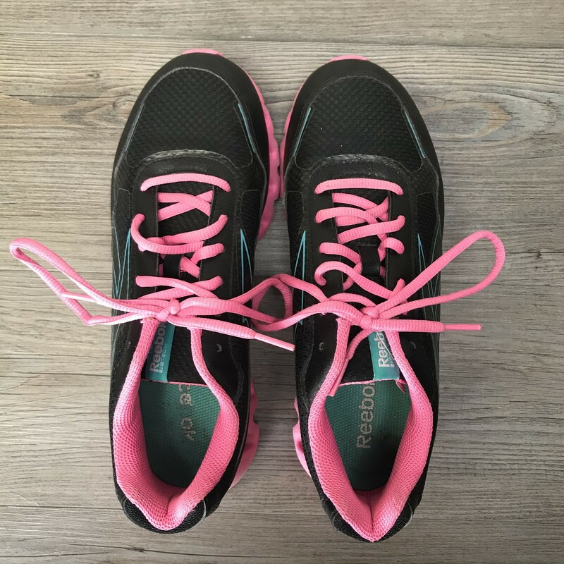 Reebok Running Shoes, Black, Size: 5.5Y