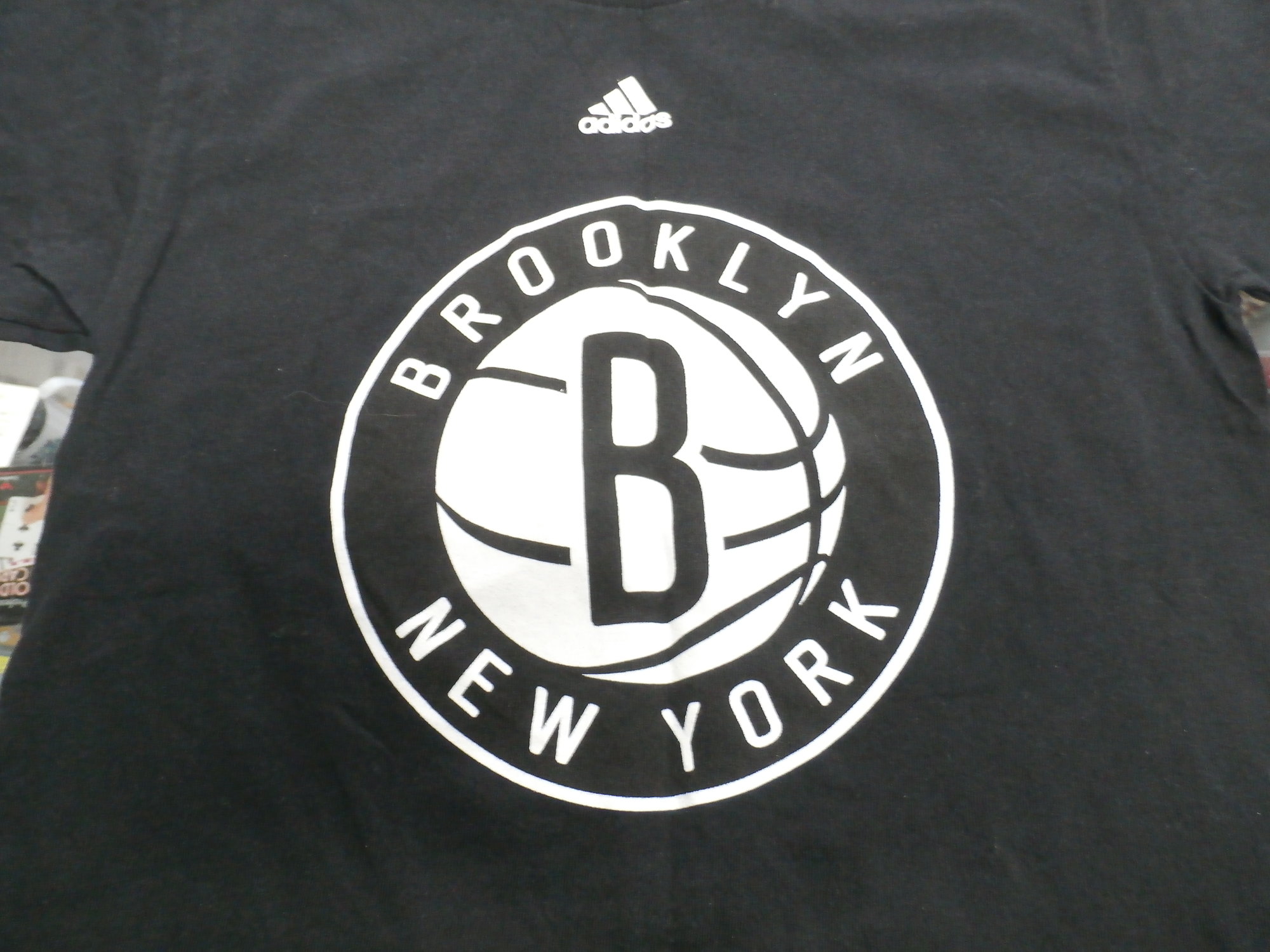 NBA NY Brooklyn Nets Short Sleeve Hoodie Sweatshirt Size S