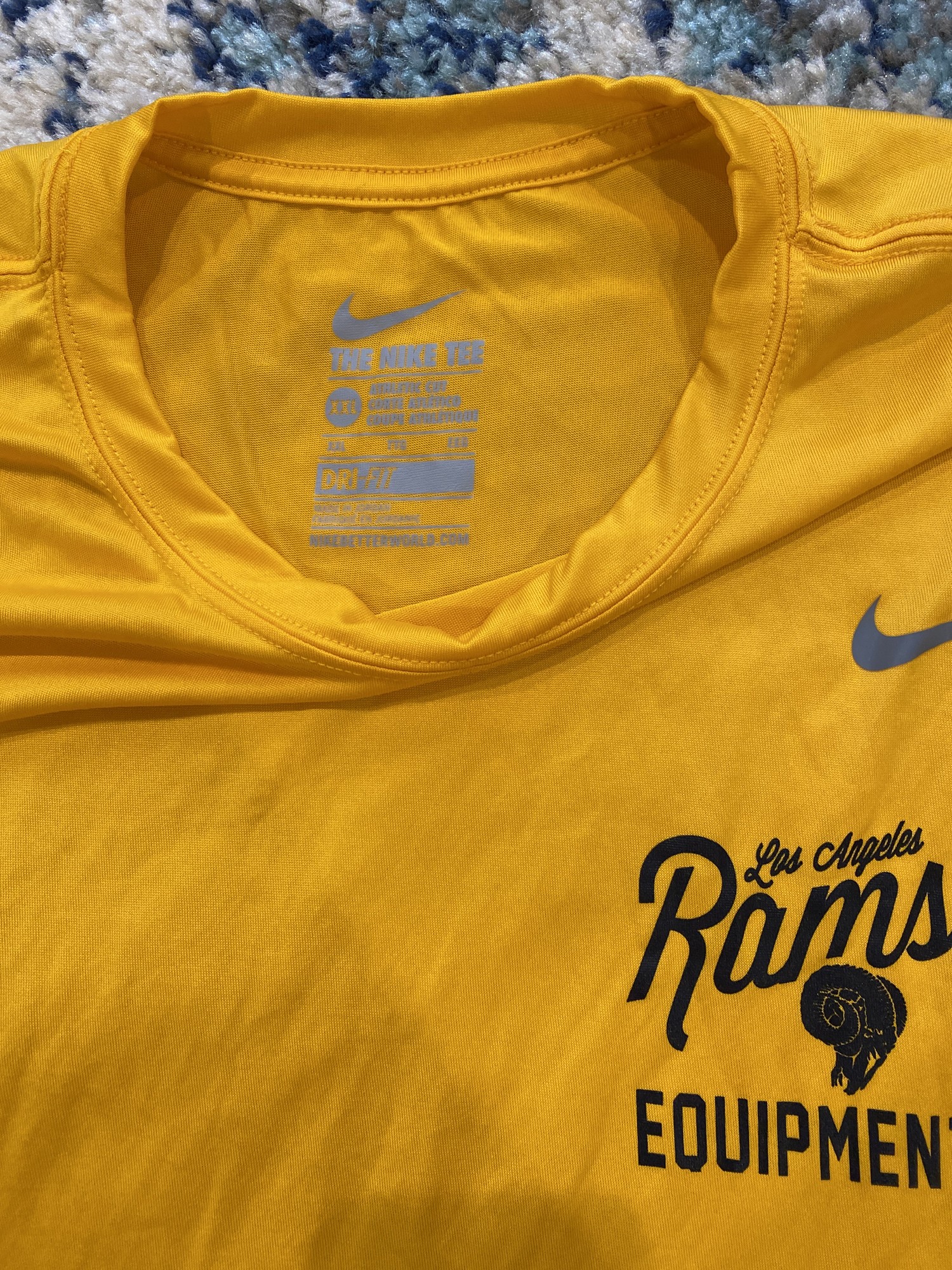 LA Rams Nike Dri-Fit Polo Men's Blue/Yellow Used S