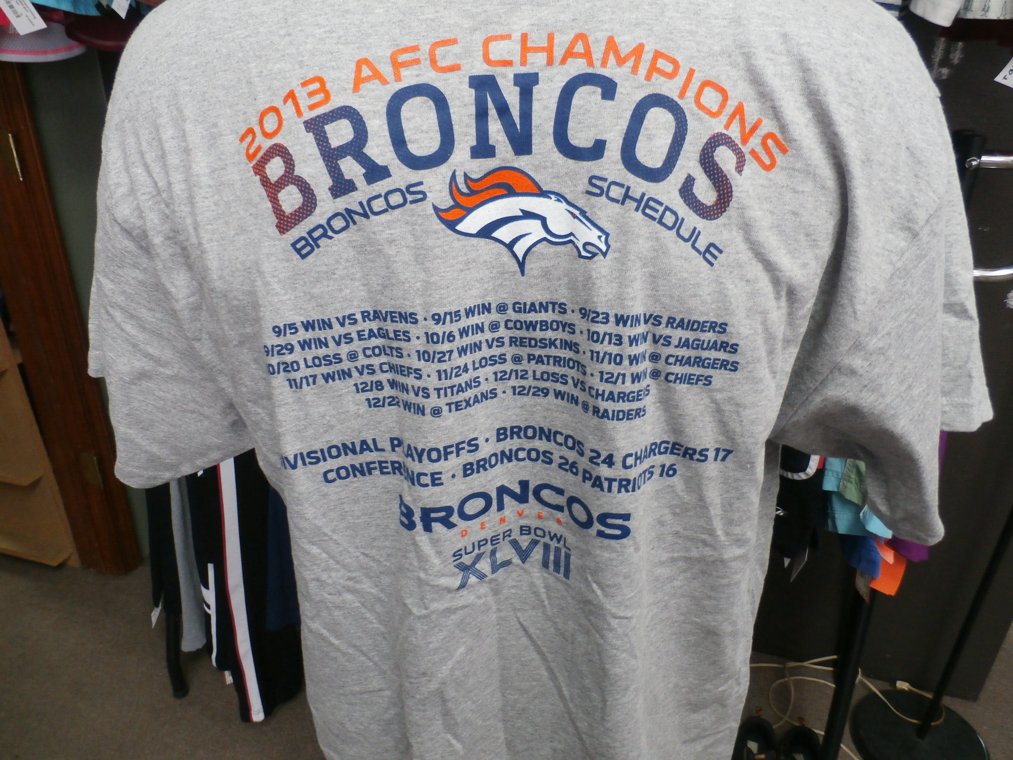 Denver Broncos Shirt  Recycled ActiveWear ~ FREE SHIPPING USA ONLY~