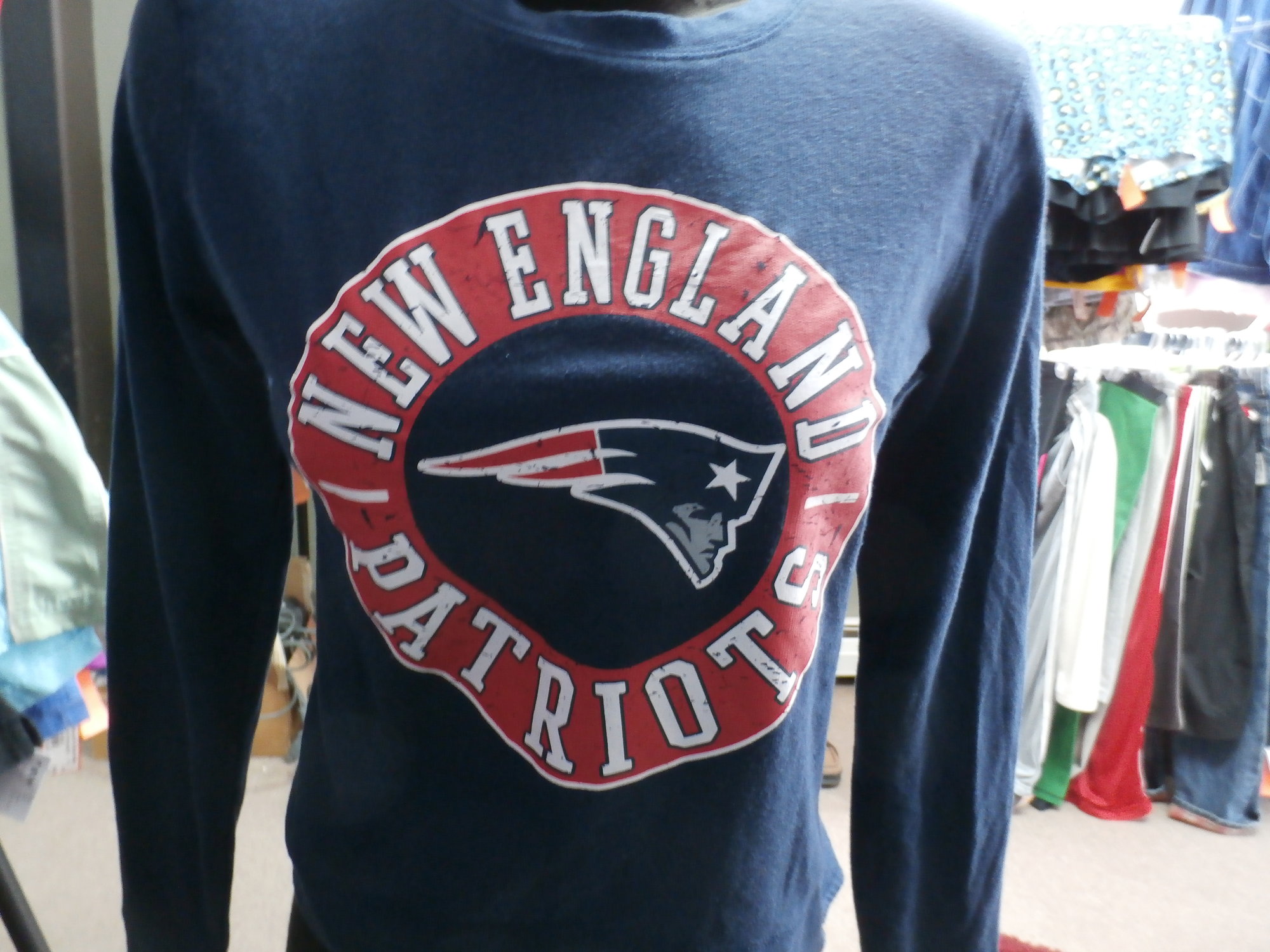 NE Patriots Shirt Women  Recycled ActiveWear ~ FREE SHIPPING USA ONLY~