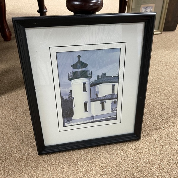 Framed Lighthouse Photo, Size: 13x11