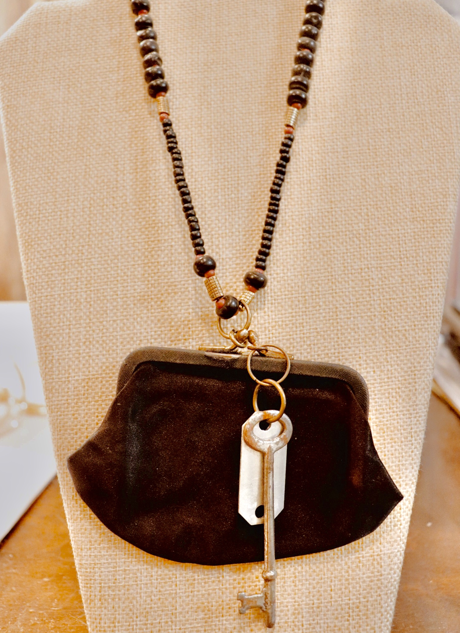 Coin purse online necklace