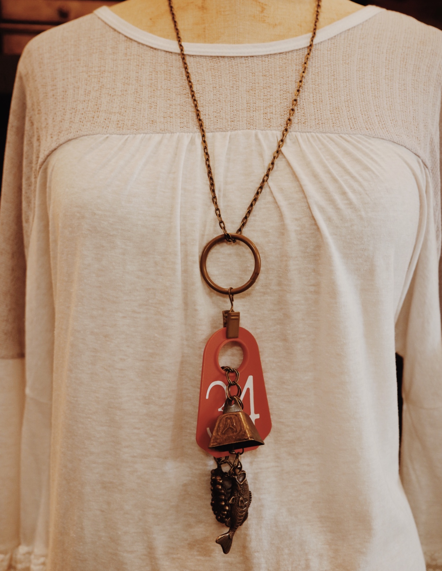 This one of a kind, hand made necklace is on a 29 inch chain!