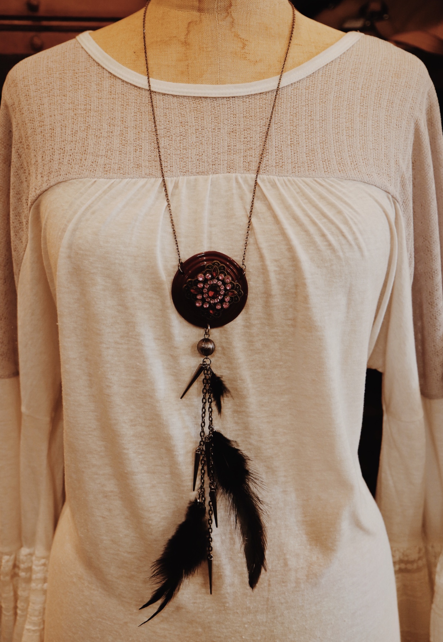 This handmade necklace is on a 30 inch chain!