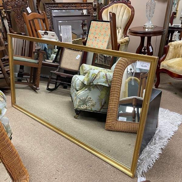Vintage Gold Framed Mirror, Size: 32x62
