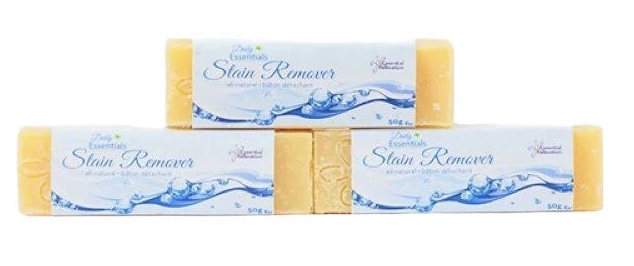 This Laundry Stain Stick is exceptional at removing stains, largely due to the water portion of this cold processed 'soap' being an extract of Saponin.
Saponin is a natural soap derived from soap nuts or also commonly referred to as soap berries.
Saponin is a gentle, non-toxic, surface-active agent that separates dirt and oils from fibers, lifting stains and leaving fabrics soft, fluffy and clean.
The Laundry Stain Stick also contains borax and lemon and lime essential oils, which are effective in lifting deeply set stains while leaving behind an all-natural fragrance of citrus fruit.
This product features minimal packing and does not release harmful toxins into the environment.
Our Laundry Stain Stick is an all-natural, eco-friendly pre-treatment solution for stain removal.

Ingredients: Sodium Cocoate; Sodium Olivate; Sodium Castorate; Glycerin; Aqua; Borax; Sapindus Mukorossi (Soap Nut) Extract; Citrus Medica Limonum (Lemon) Peel Oil; Citrus Aurantifolia (Lime) Peel Oil.
