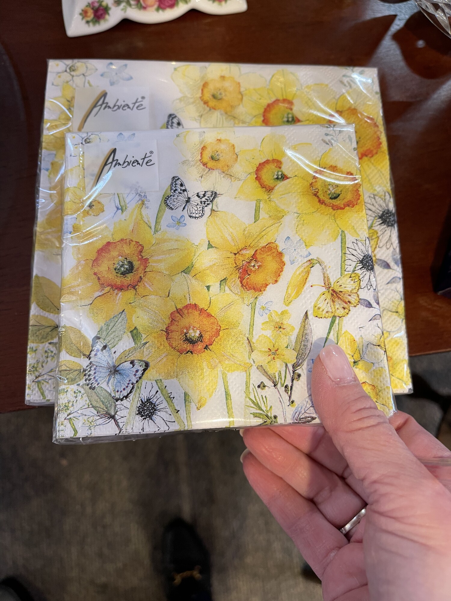 Classic Daffodils Napkins, None, Size: Lunch