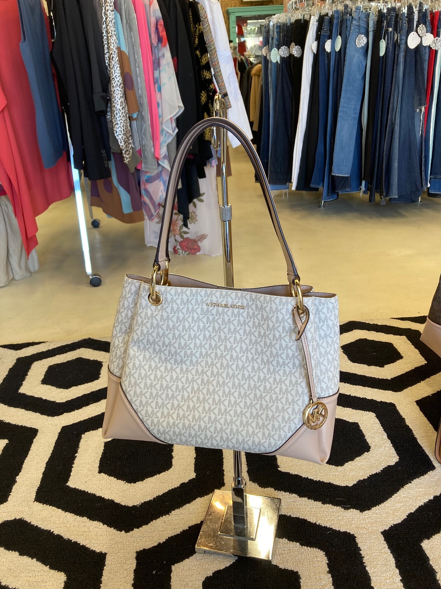 M Kors Bag: Classic style with great detail.  This bag is a must have for spring!