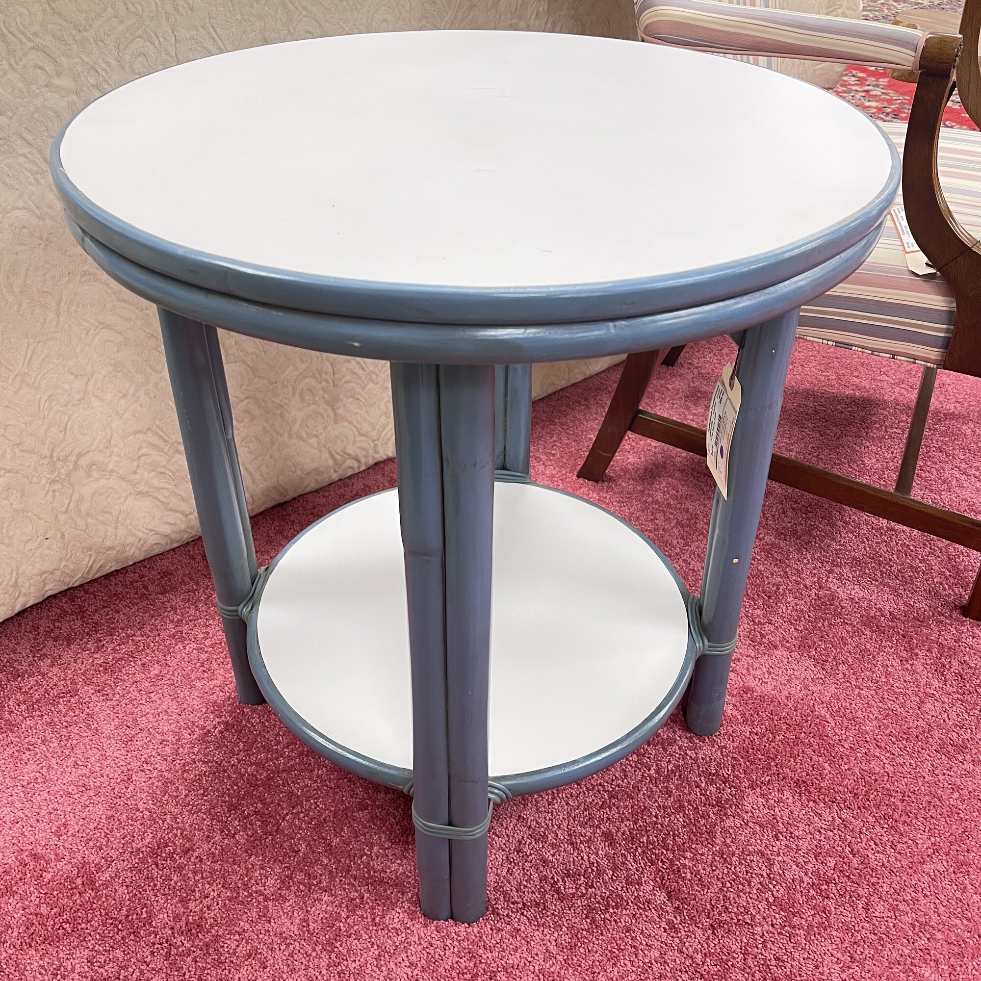 2 Tier Round Table Fiddleheads Consignment LLC