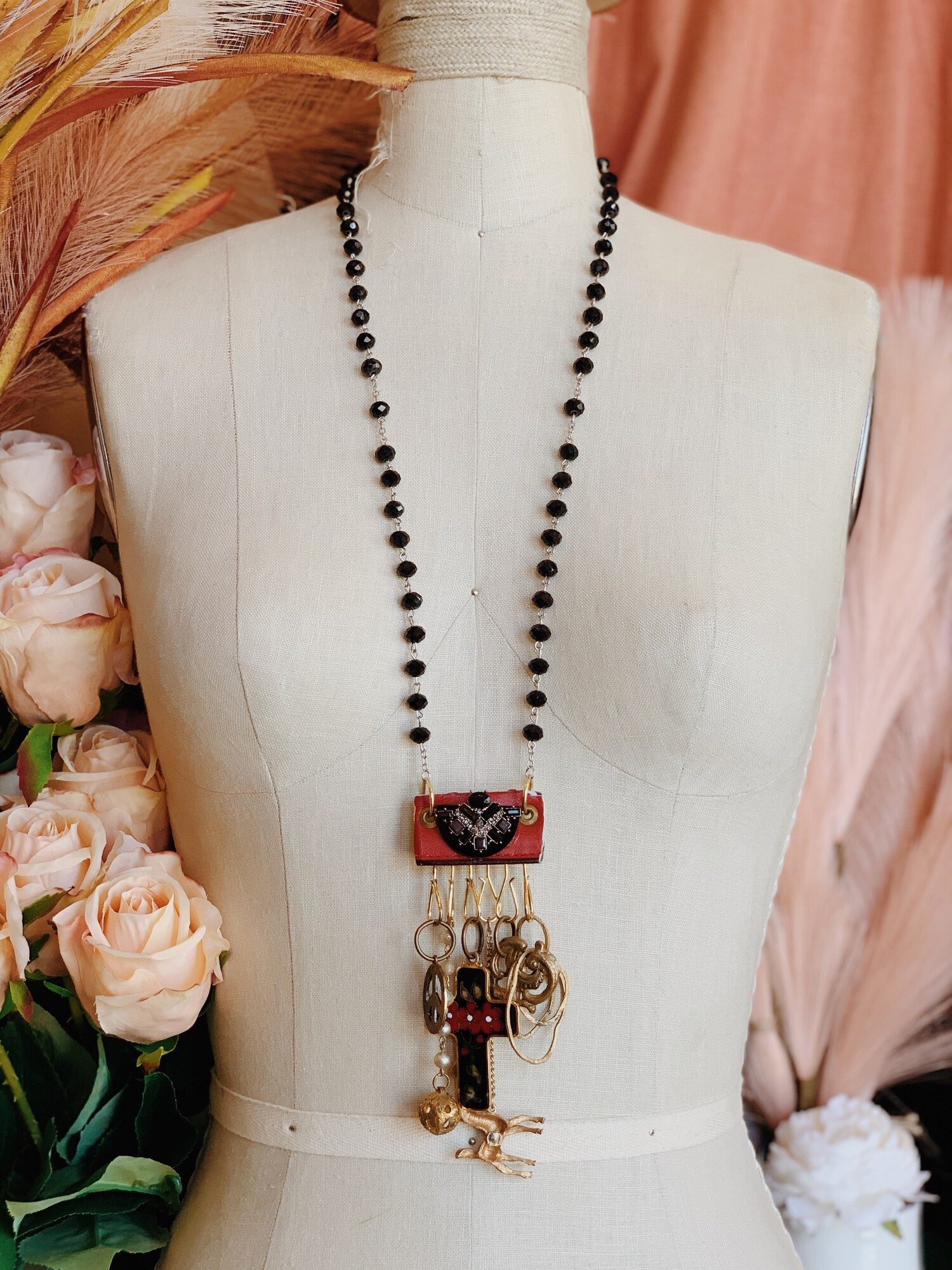 This handmade necklace is on a 28 inch chain!