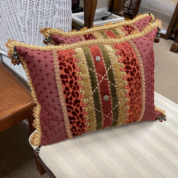 Decorative Pillows, Pair, Size: 18x12