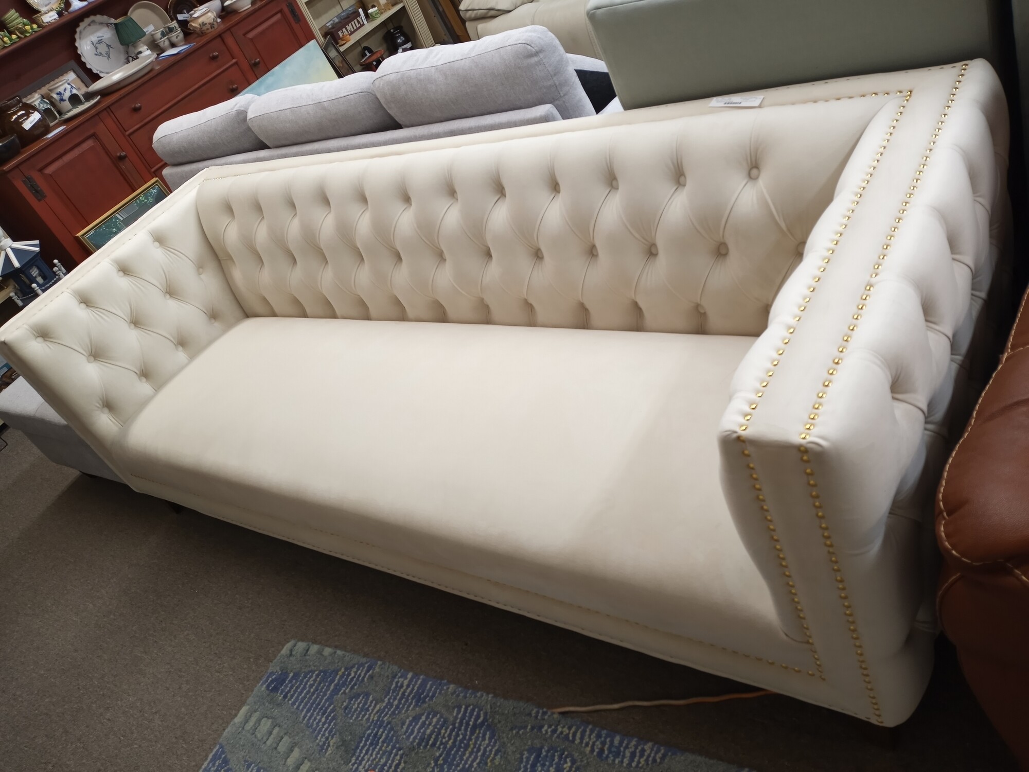 Cream Sofa Chesterfield, Brand NEW came in wrapped and boxed.