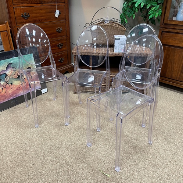 Acrylic Ghost Chairs, Set/4, Size: 15x15