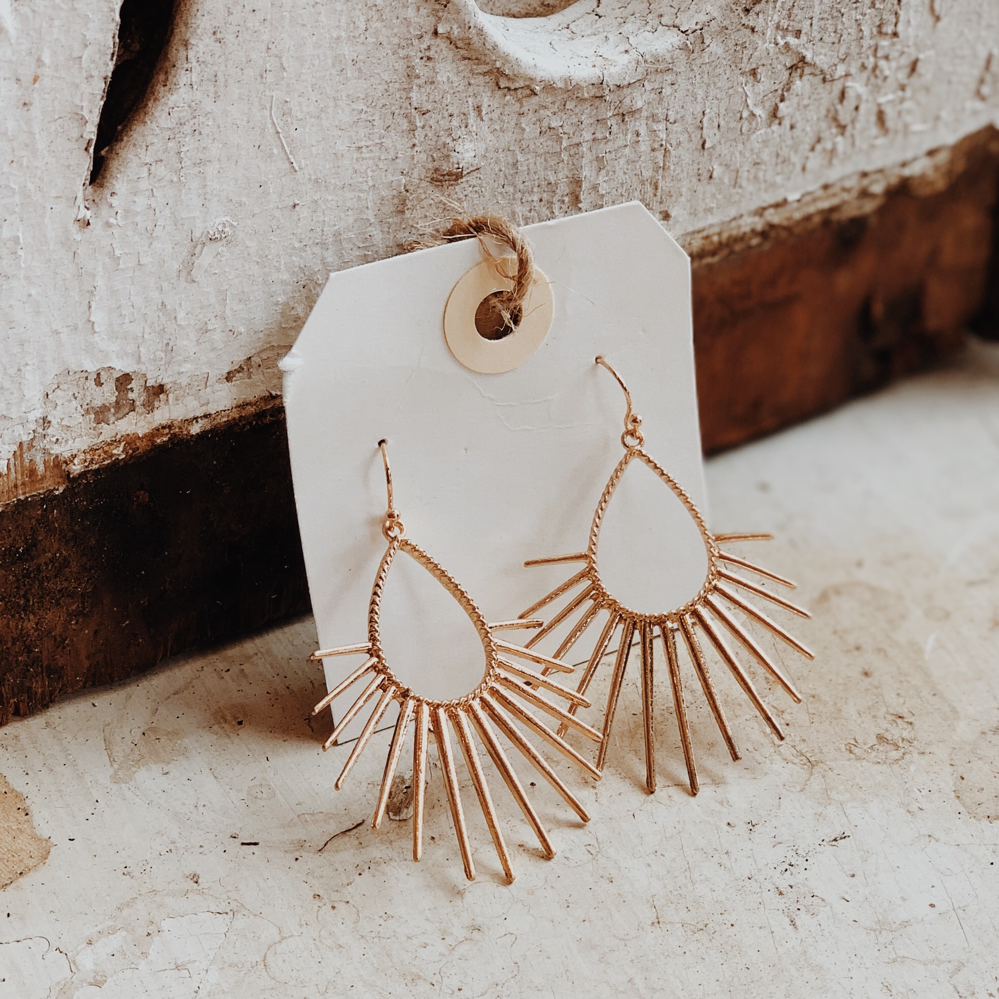 These gorgeous earrings measure about 2.5 inches long!