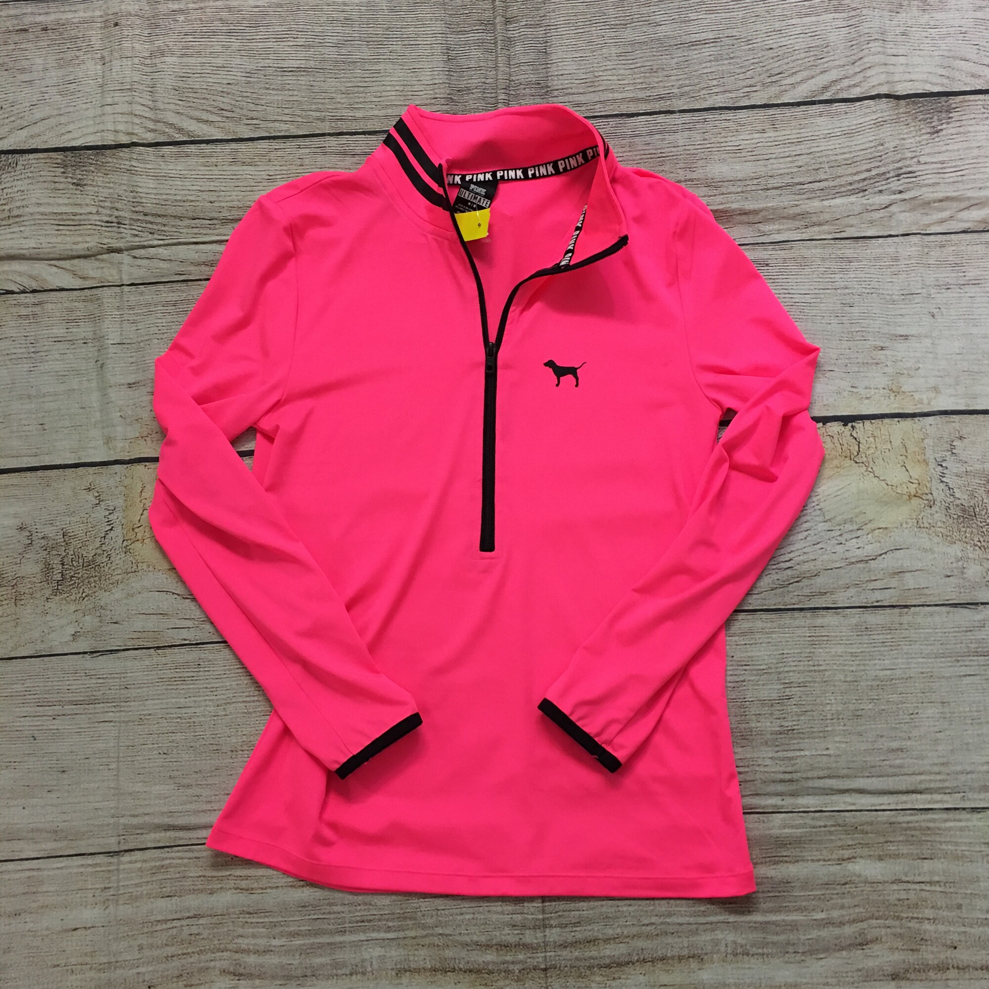 VS  Neon Pink half zip  Pullover  As Is, Pink, Size: Medium