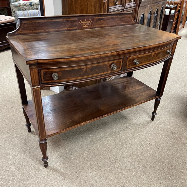 Antique Sheraton Console Table with Inlay, Size: 48x21x39 (see photos for condition)