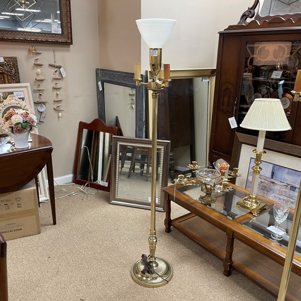 Vintage Brass Stiffel Floor Lamp, Size: 59 Tall