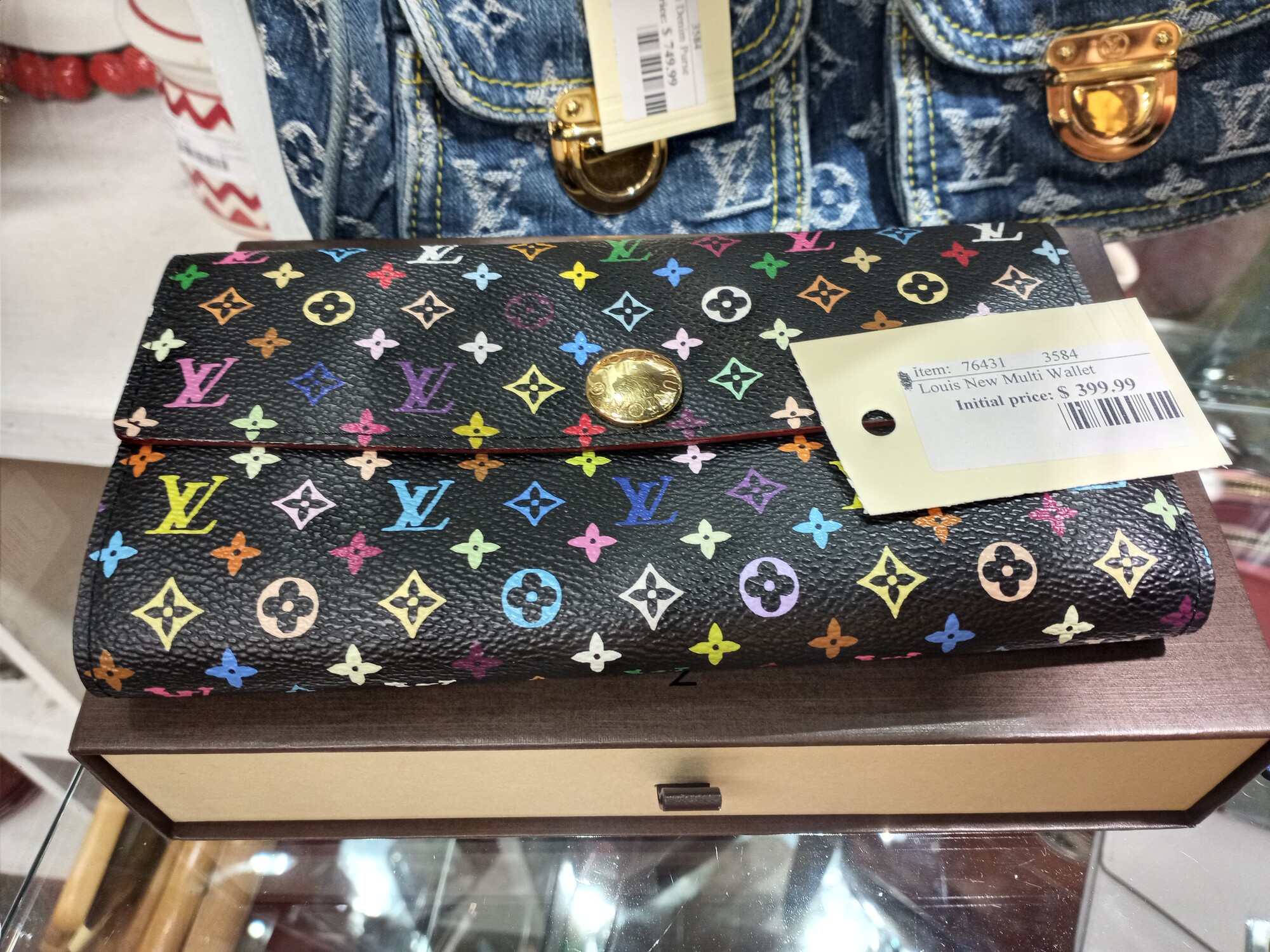 New Louis Vuitton Multicolor Monogram Wallet w/ Box and dust sleeve