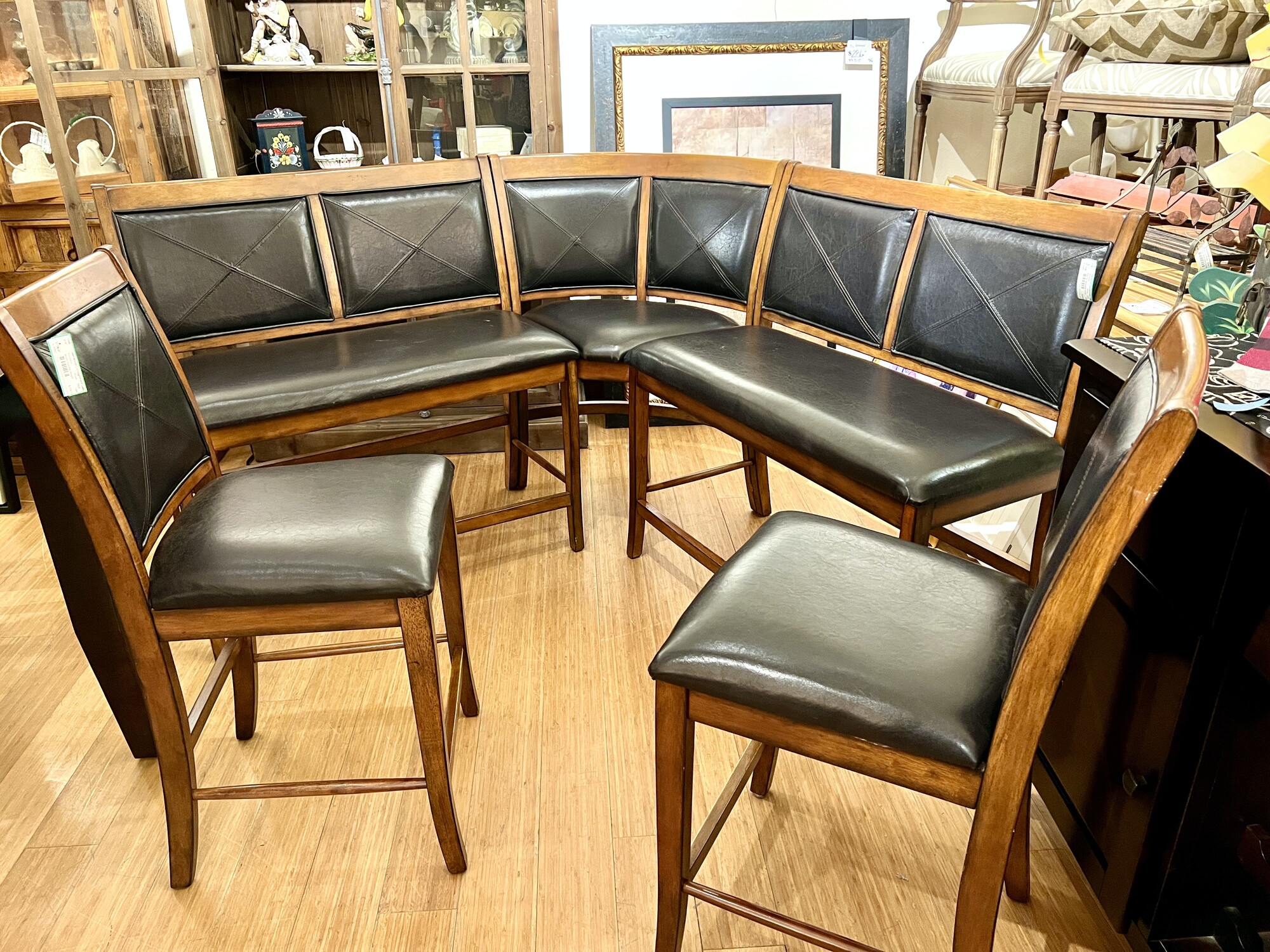 Banquette Counter height benches (3 pieces)

Also shown matching stools - Pair for $129, Item # 1095
