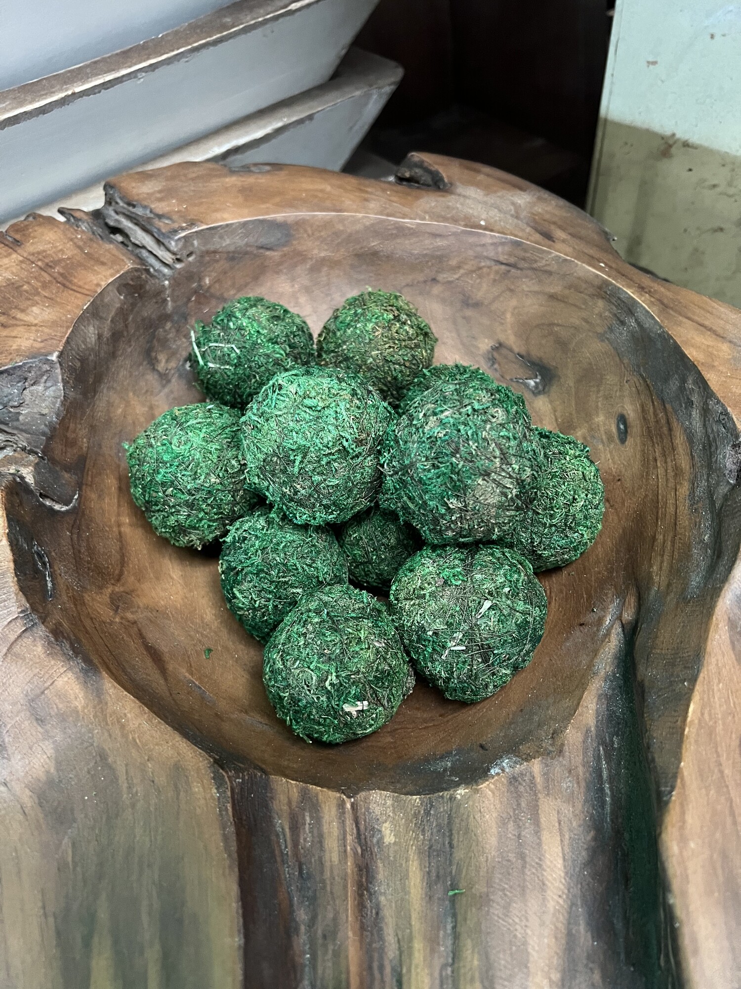 This pack of moss balls are perfect fillers for any display. Each pack contains 12 balls measuring 2 inches around