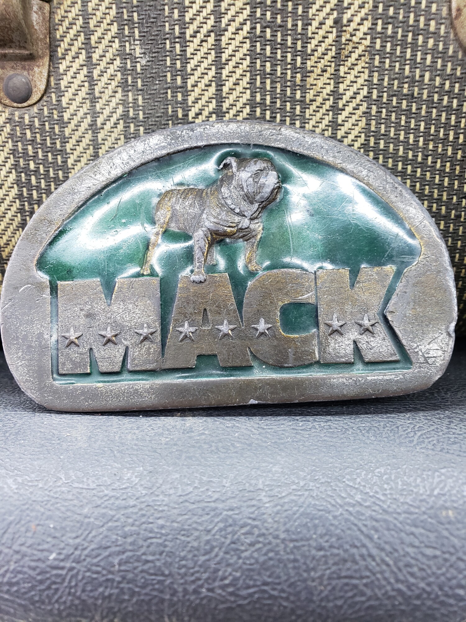 Vtg Mack Truck Belt Buckle, Solid Brass, Size: 3.5 X 2
Indiana Metal Craft 1977