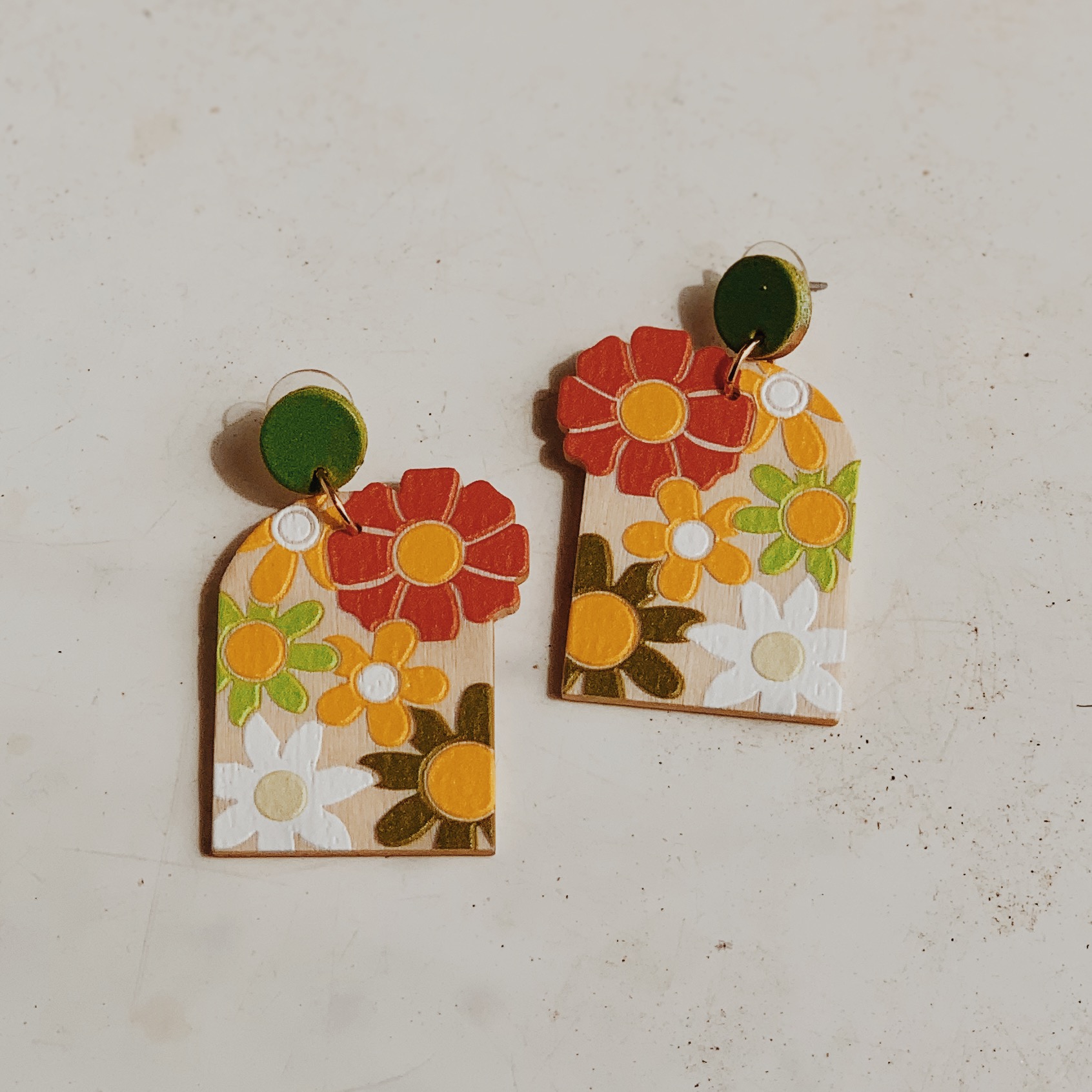These adorable and boho earrings measure around 2 inches in length!