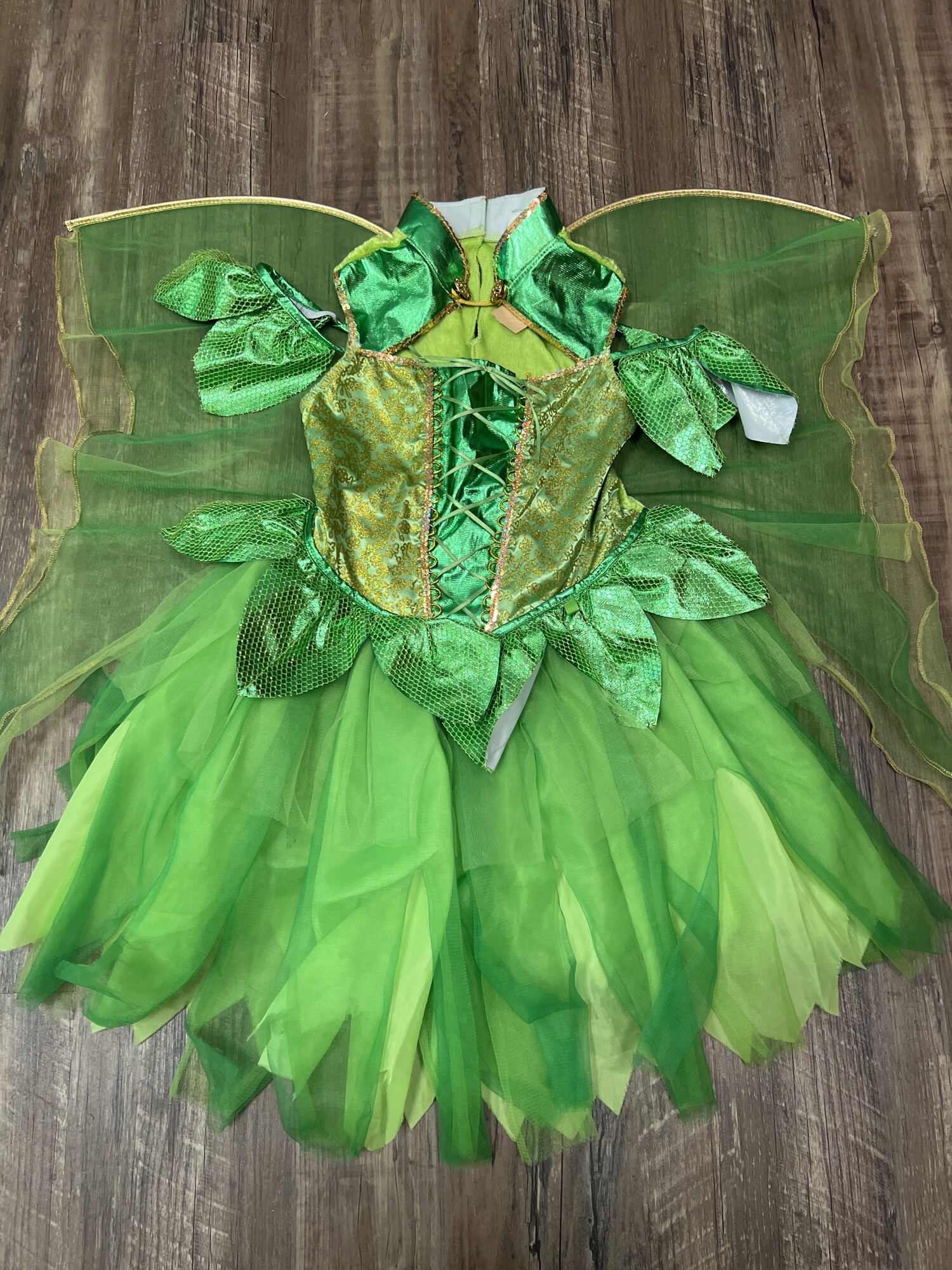 Disney Tinkerbell W/ Wing, Green, Size: Toddler 6t