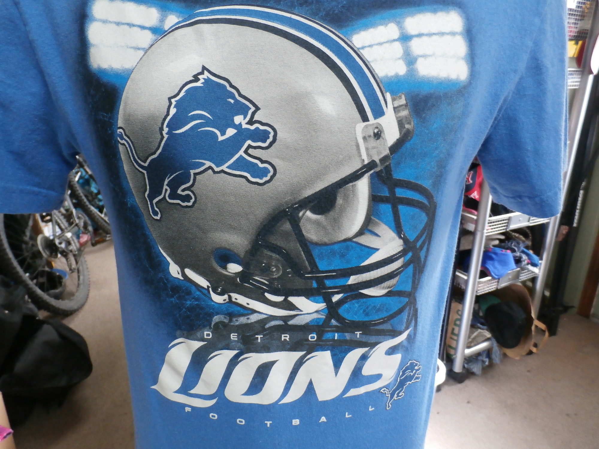 Detroit Lions Shirt  Recycled ActiveWear ~ FREE SHIPPING USA ONLY~