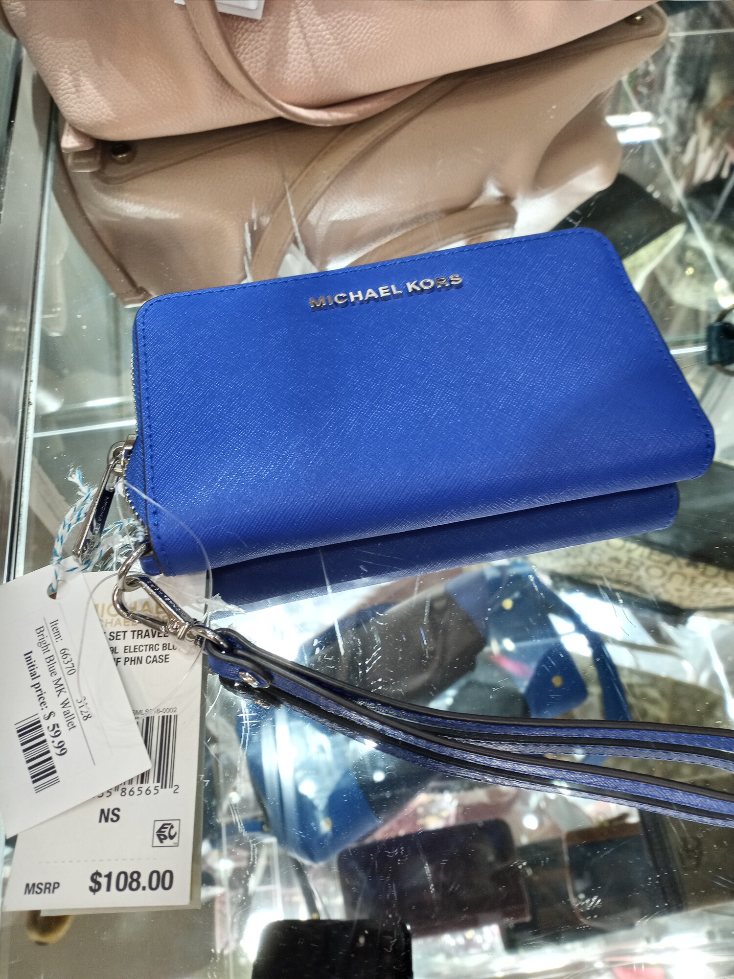Bright Blue MK Wallet