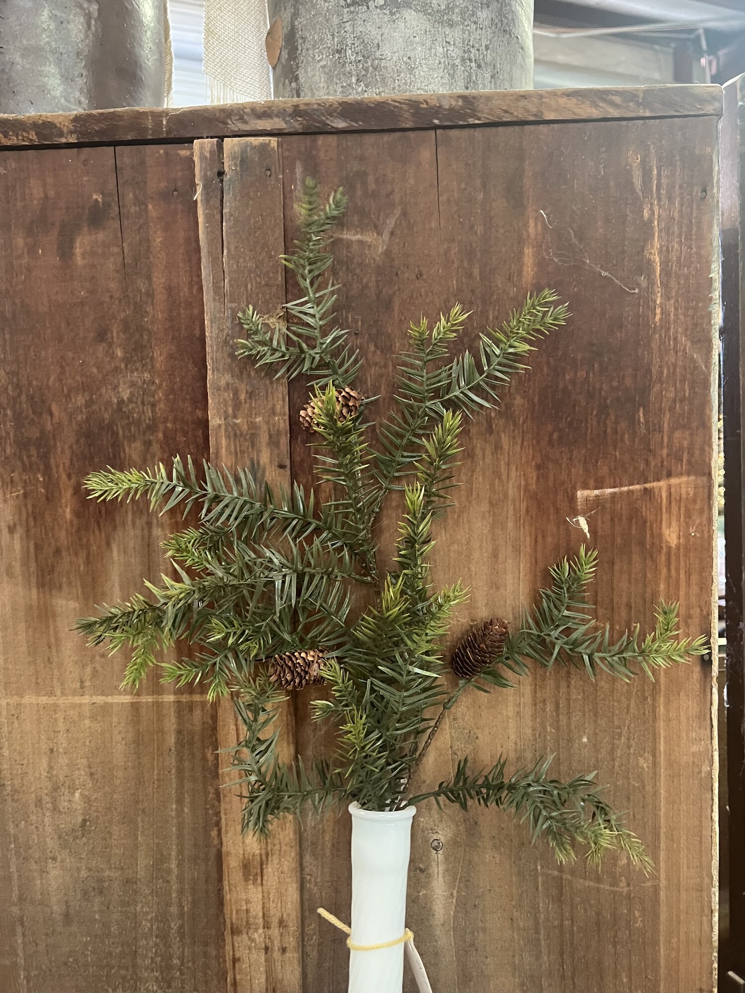 This spruce spray features airy spruce needles with pinecones. Its soft, realistic feel will add the beauty of the outdoors all winter long
Spray measures 22 inches high